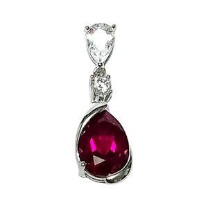Silver RUBY Pendant 1.0"